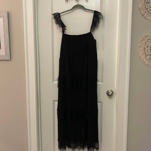 ARULA Black Lace Trim Dress